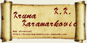 Kruna Karamarković vizit kartica